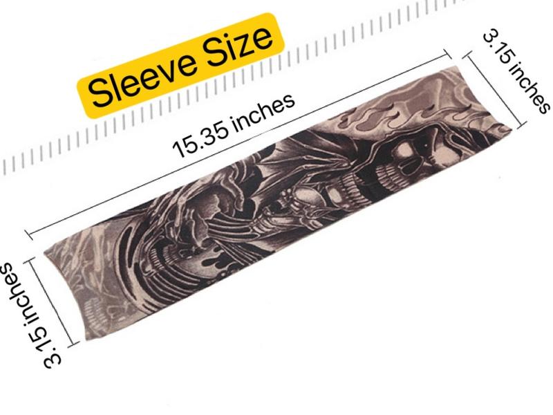 10PCS UV Tattoo Arm Sleeves Pack - Breathable, Lightweight, Great for All Outdoor & Fitness Activities Outdoorfun