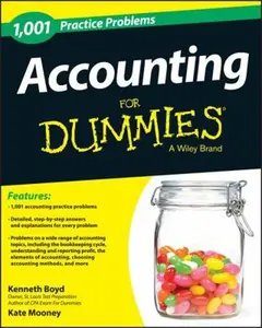 USED-Accounting: 1,001 Practice Problems for Dummies by Boyd, Kenneth W. (Paperback)