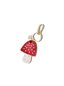 Hand-painted Toadstool Bag Charm + Keychain | Eco-Friendly