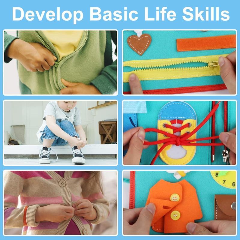 Montessori Interactive Shape Sorter Bag – Early educational game, travel toy and preschool activity for learning fine motor skills.