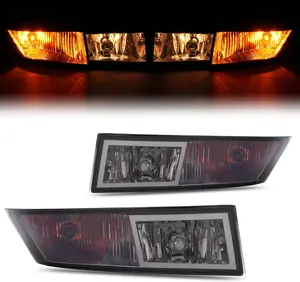 HECASA Fog Lights Compatible with 2007-2013 Cadillac Escalade ESV EXT & 2014 Escalade ESV Replacement for GM2592163 GM2593163 Bumper Lamps Halogen Smoke Lens Driver & Passenger Side