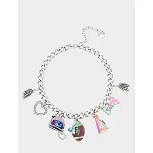 Betsey Johnson FOOTBALL CHARM NECKLACE MULTI