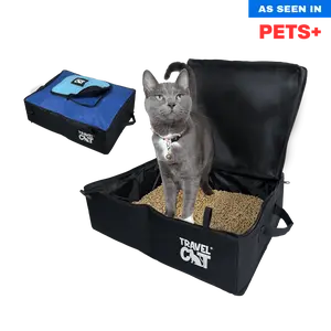 "The Gotta Go" Travel Litter Box and Retractable Cat Leash Set
