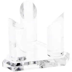 Plymor Clear Acrylic Base with 3 Prongs for Sphere or Ball
