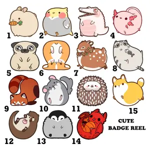 Cute Kawaii Animal Badge Reel, Adorable Cartoon Id Holder, Retractable Clip For Nurse Teacher Office, Aesthetic Accessory, Sweet Gift Idea