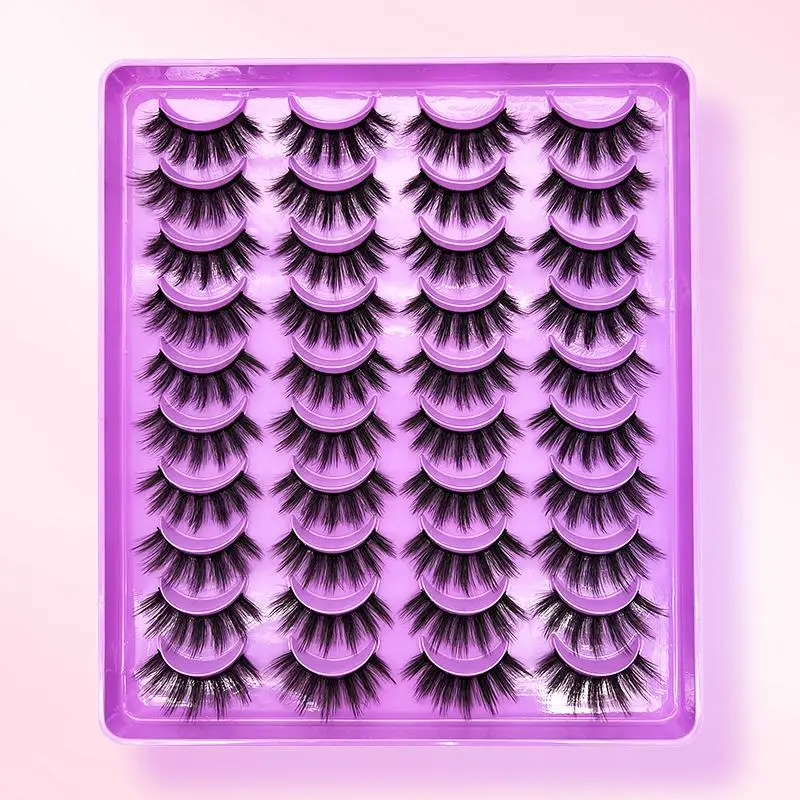 Lightweight Cat Eye False Eyelashes, Lash Extension, 20 Pairs 3D Self Grafting Faux Clusters Lashes, Eyelashes Extensions Supplies, Eye Makeup Enhance