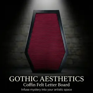 2026 New Red Halloween Felt Message Board Reusable DIY Custom Letter Sign Creative Wall Art Decoration for Home Bedroom Halloween Party Indoor Festival Spooky Season Decor