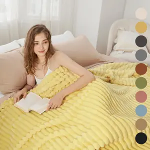 Cozy Throw Blanket for Couch or Bed Ultra Soft Fleece, Fluffy Blanket, Multiple Colors & Sizes All-Season Lightweight Blanket for Living Room, Bedroom, Travel, Gifts