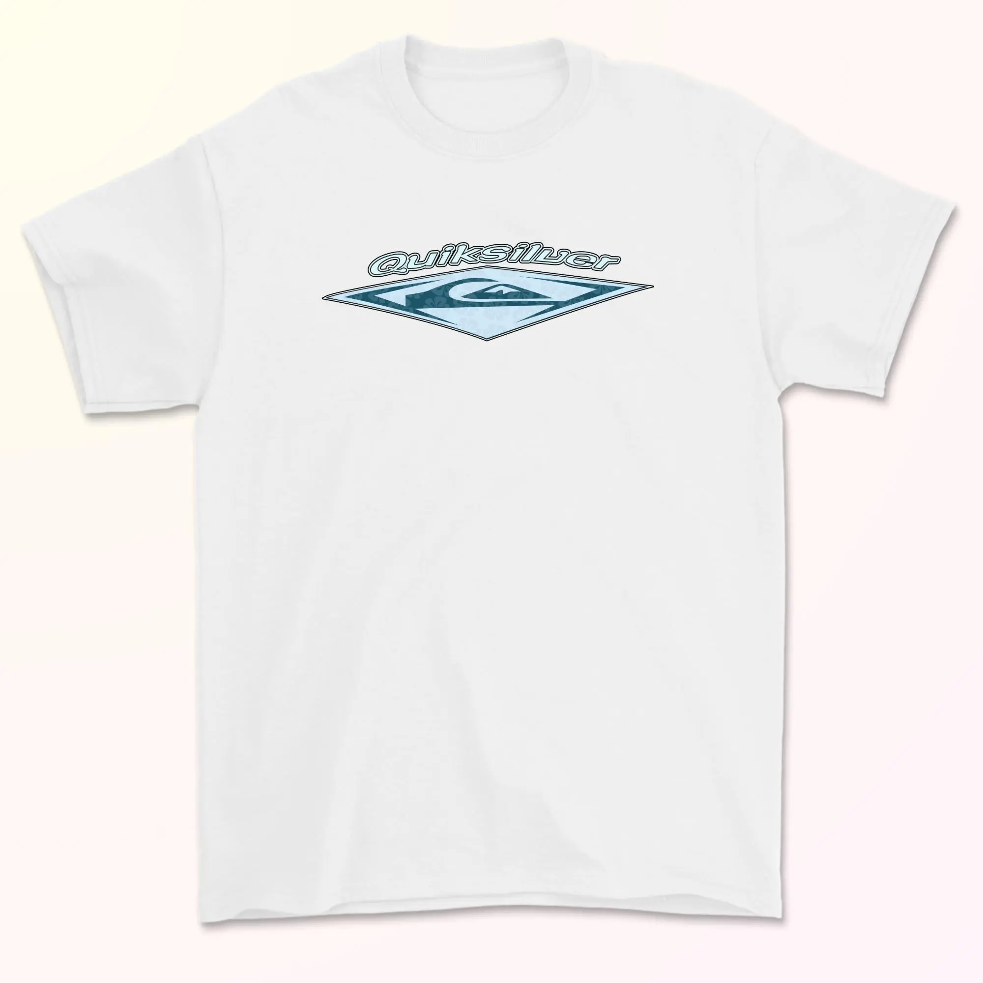 Men's Rare Vintage 90's Quiksilver Logo Faded Surf Graphic Casual T-Shirt, Quicksilver, Casual Chic Tops, Relaxed Fit Clothing
