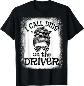 100%cotton Race Wife Racing Stock Car Dirt Track Racing Dibs On Driver T-Shirt Menswear Top