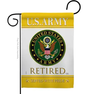 212 MAIN US Army Retired Outdoor Weatherproof Garden Flag, 13x18.5" Double-Sided Military Theme Vertical Decorative Flag for Yd & House, Armed Forces Tribute Gift Banner, Garden Accessories