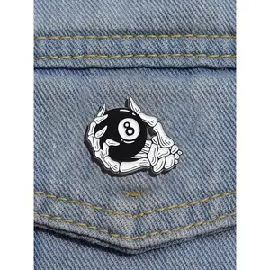 Creative Skull Hand Design Brooch Fashion Alloy Enamel Brooch Pin for Women Men Suitable for Backpacks Jeans Scarves Hats Decoration Jewelry