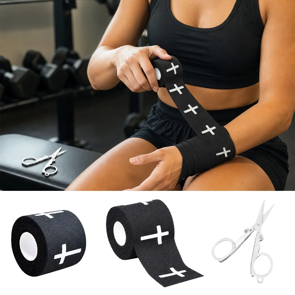 3Pcs Cross Tape Christian Athletic Tape Sports Wrap Cotton Zinc Oxide 2in x 23ft Jesus Wrist Wrap for Soccer Football Baseball Gymnastics Boxing Christian Church Gifts