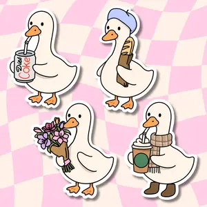 Cute Goose Sticker, Vinyl Laptop Decals