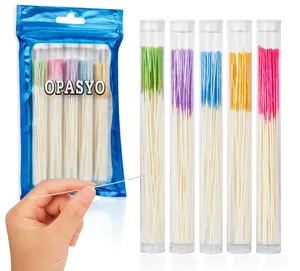 opasyo Ear Hole Cleaner 300PCS Ear Piercing Cleaner Floss,5 Colors Earring Hole Cleaner for Girls Women Men,Disposable Piercing Cleaner Floss Ear Piercing Care Cleaning Tool (A-5colors)