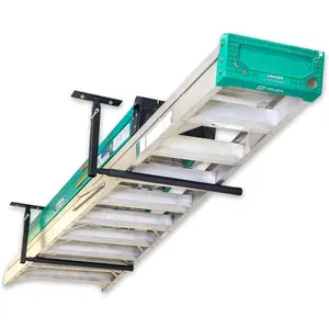 Adjustable Ceiling Rack - Hi Port 2 Garage Ceiling Ladder Rack|Adjustable Elevated Storage Rack for Ladders and Telescoping Ladders|Garage Organization|75 lbs load capacity