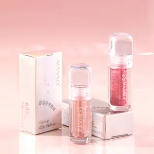Shimmering Water Gloss Lip Gloss, Glass Lip Glitter, Color Changing Crystal Clear, Compact Portable, Long-Lasting Non-Sticky, Daily Commute Party Makeup