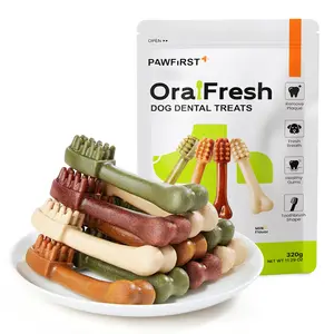 PawFirst Dental Dog Chews for Medium/Large Dogs, Toothbrush-Shaped Dog Sticks to Help Clean Teeth, Freshen Breath, Remove Plaque & Tartar 26 oz. Pack (16 Treats)