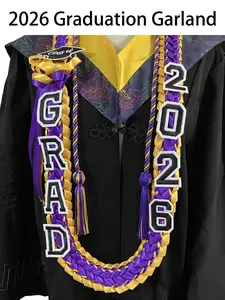 2026 Graduation Award Garland Fashion Accessory, Wide Dual-Layer Graduation Ribbon Honor Cord Set, Graduation Student Graduation Garland Necklace