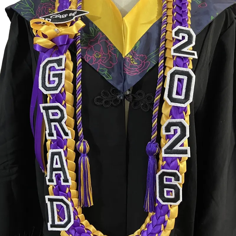 2026 Graduation Ceremony Award Garland Fashion Accessory, Celebratory Touch, Wide Dual-Layer Graduation Ribbon Honor Cord Set, Graduation Student Graduation Garland Necklace Graduation Theme, Trendy Fashionable Accessory, Graduation Gift