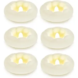 3"White Flameless Led Floating Candles, Plastic  Operated Flickering  Tealights Long Lasting 200H+ for Cylinder Vases, Centerpieces at Wedding, Party, Pool, Holiday (6pack)