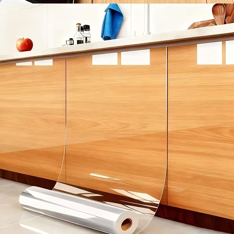 High-definition transparent oil-resistant protective film, removable with static adsorption, suitable for cabinets and wall coverings | Washable wallpaper, suitable for countertops/wood surfaces, desks self-adhesive peel