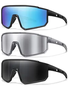 Unisex Sporty Large Frame Sunglasses, Outdoor Sports Sunglasses, Fashionable Sunglasses for Men & Women, Travel Accessories, Sports Eyewear, Windproof Sports Eyewear