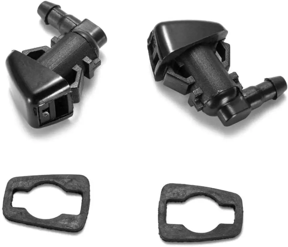 55157319AA 2 count Front Windshield Washer Nozzles Wiper Spray Kit Single Hole Compatible with 2007-2012 Nitro, 2006-2010 Commander, 2008-2013 Liberty