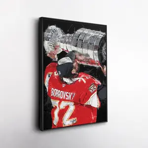 Sergei Bobrovsky Wall Art ? Florida Panthers  Print, NHL Hockey Decor, Framed Poster Gift for Fan Room, Man Cave, or Office ( Unframed - Print Only )