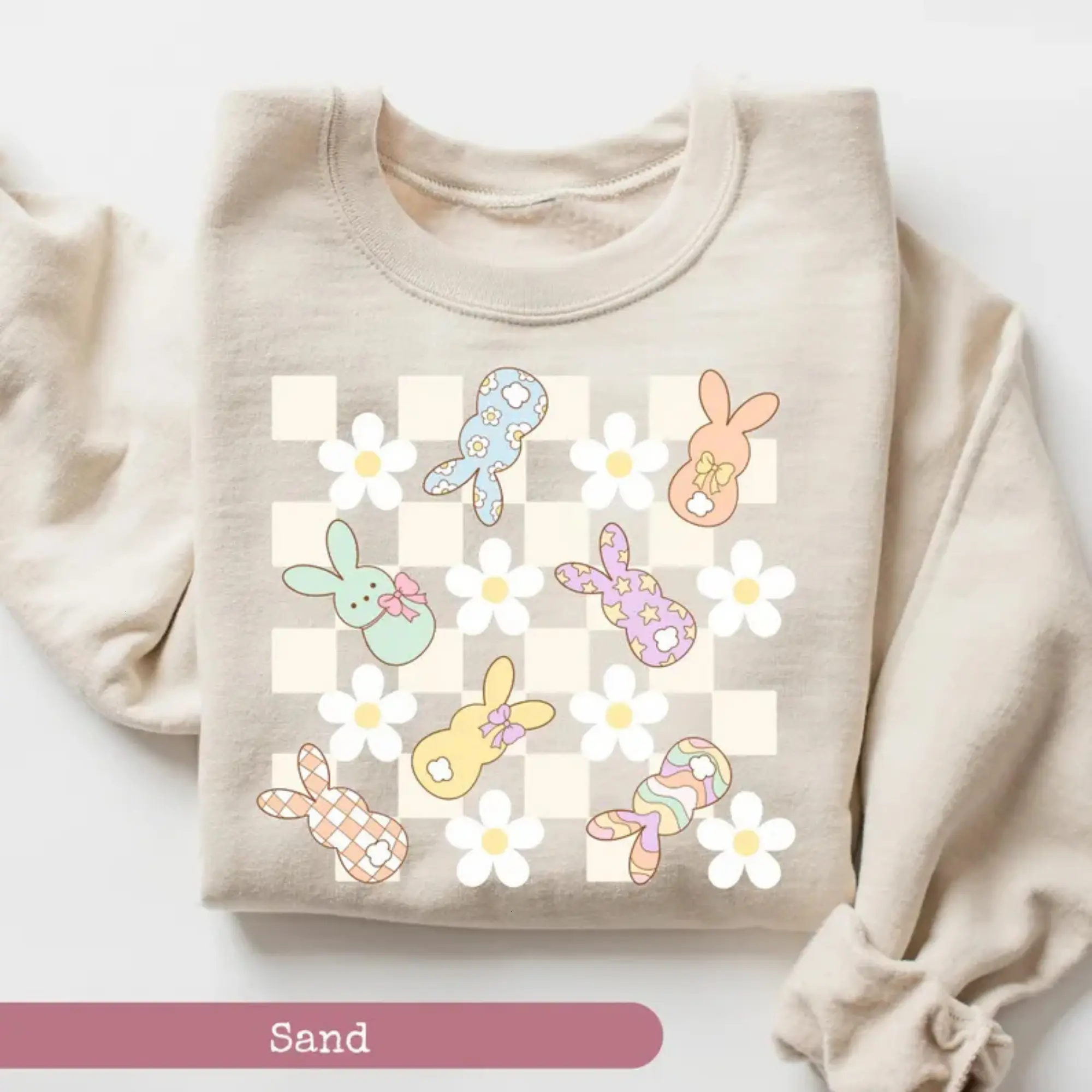 Easter Bunny Peeps Sweatshirt, Easter Sweatshirt, Womens Peeps Sweatshirt, Happy Easter Bunny Sweatshirt, Cute Bunny Sweatshirt