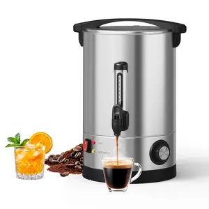 Double Wall Stainless Steel Coffee Urn - Commercial Hot Beverage Dispenser - Large Capacity Coffee Urn with Filter Basket for Parties, Catering, Weddings, Business Events