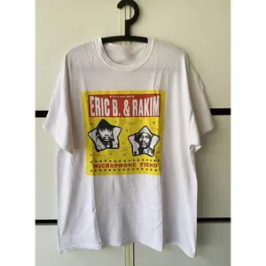 Vtg Eric B. & Rakim Band For Fans Cotton White All Size Unisex Shirt BL648 Z