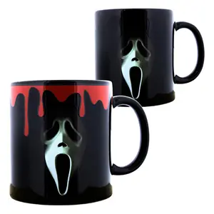 Horror Scream Face Mug, Creepy Halloween Coffee Cup, Ghost Mask Horror Movie Gift, Scary Novelty Mug for Fans, Halloween