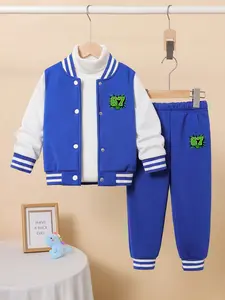 2026 Hot Selling Digital 67 Basketball Print Kids Cardigan Two-Piece Set, Stylish Outerwear, Perfect for Casual Wear, Clothing Sets