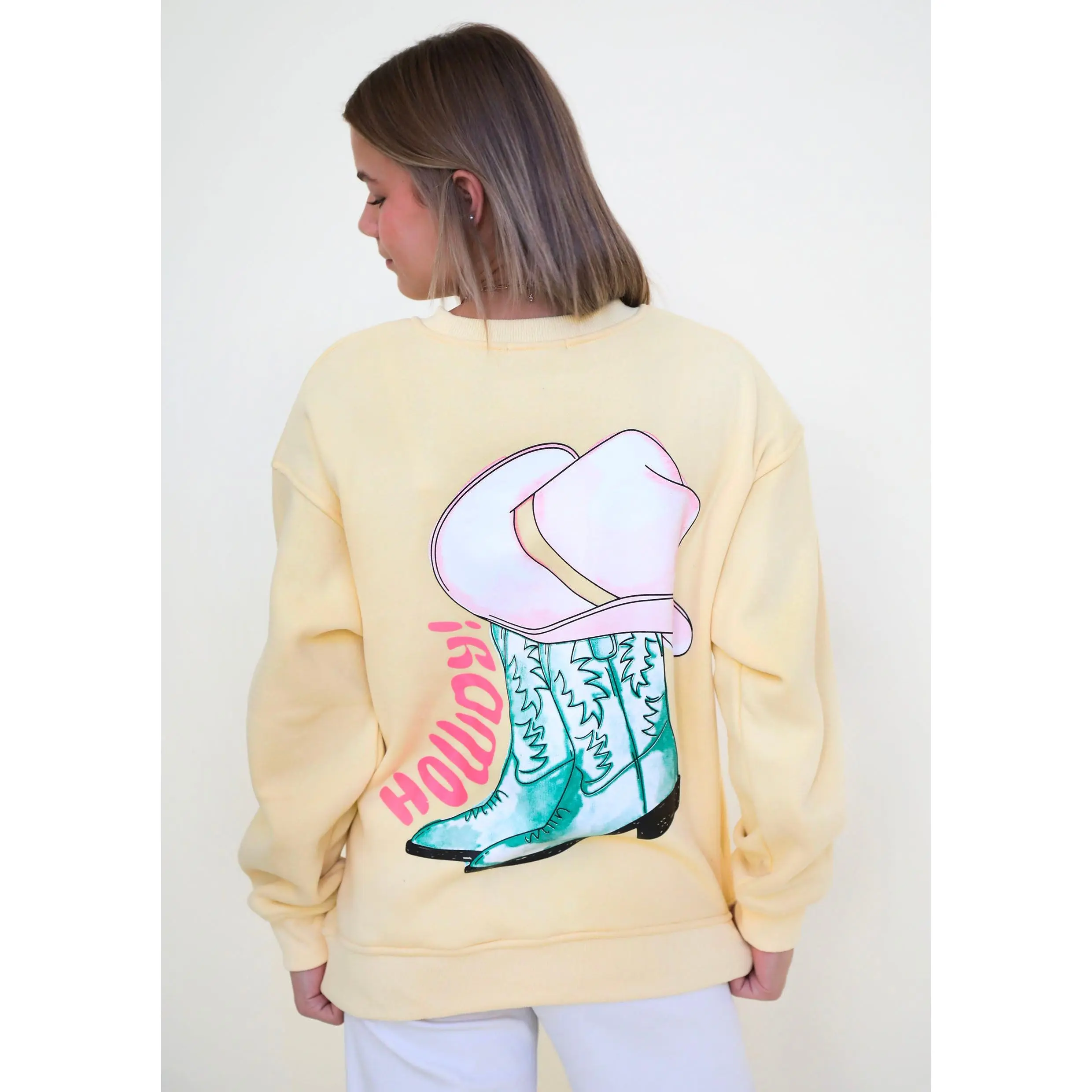 Yellow Howdy Crewneck