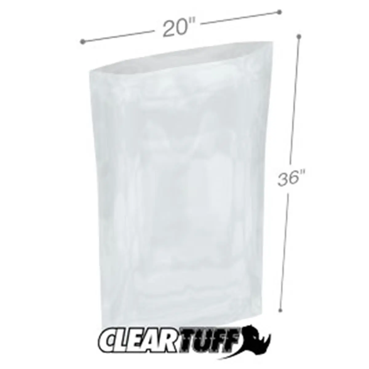 212 MAIN Industrial Recyclable LDPE Plastic Trash Bags, Flat Top, 20x36 in, 0.002 Gauge, Case of 250 (Clothes Storage & Disposal Use), Recyclable Trash Bags