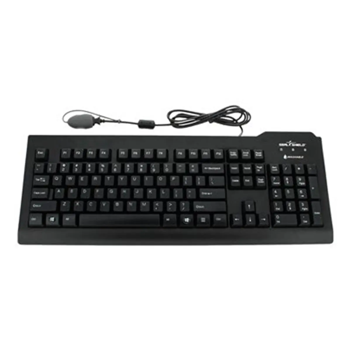 Seal Shield 11384786 Silver Seal Waterproof Keyboard - Black, Corrosion Resistant, Dirt Resistant, Dustproof, with Gold-Plated Connector, User Feedback Considered