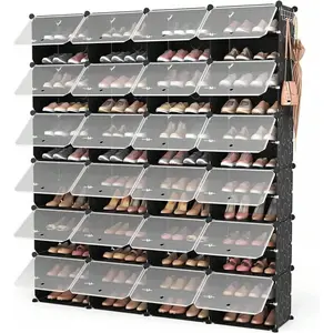 Shoe Storage Cabinet, 12-Tier Shoe Organizer 96 Pairs Extra Large Plastic Shoe Rack With Covers Portable Shoe Rack Organizer With Doors Big Shoe Rack For Closet Entryway Bedroom Metal Shelf shoe rack organizer shower organizer shoe cabinet storage