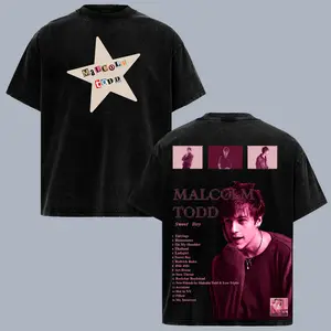 Malcolm Todd Sweet Boy Vintage Graphic Tee, Indie Pop Album Tracklist Shirt, Retro Music Aesthetic Oversized T Shirt, Soft Grunge Concert Merch Top, Unisex Heavy Cotton Streetwear Tee, Trendy Indie Artist Fan Gift Shirt