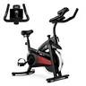 Sturdy Ergonomic Silent Resistance Exercise Bike - 300 lbs Max Load, 18 lbs Flywheel, Advanced Braking System, Adjustable Handlebar & Seat Height, LED Display, Plastic Components - Beginner-Friendly Home Small Space Fitness Equipment