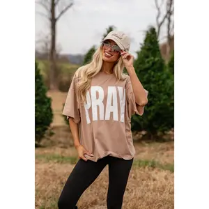 Taupe Pray Tee
