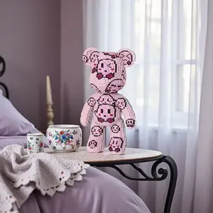 8864pcs Lucky Bear Building Blocks 3D Puzzle Creative Decoration, Perfect Gift for Birthday Halloween Valentine Christmas Eve