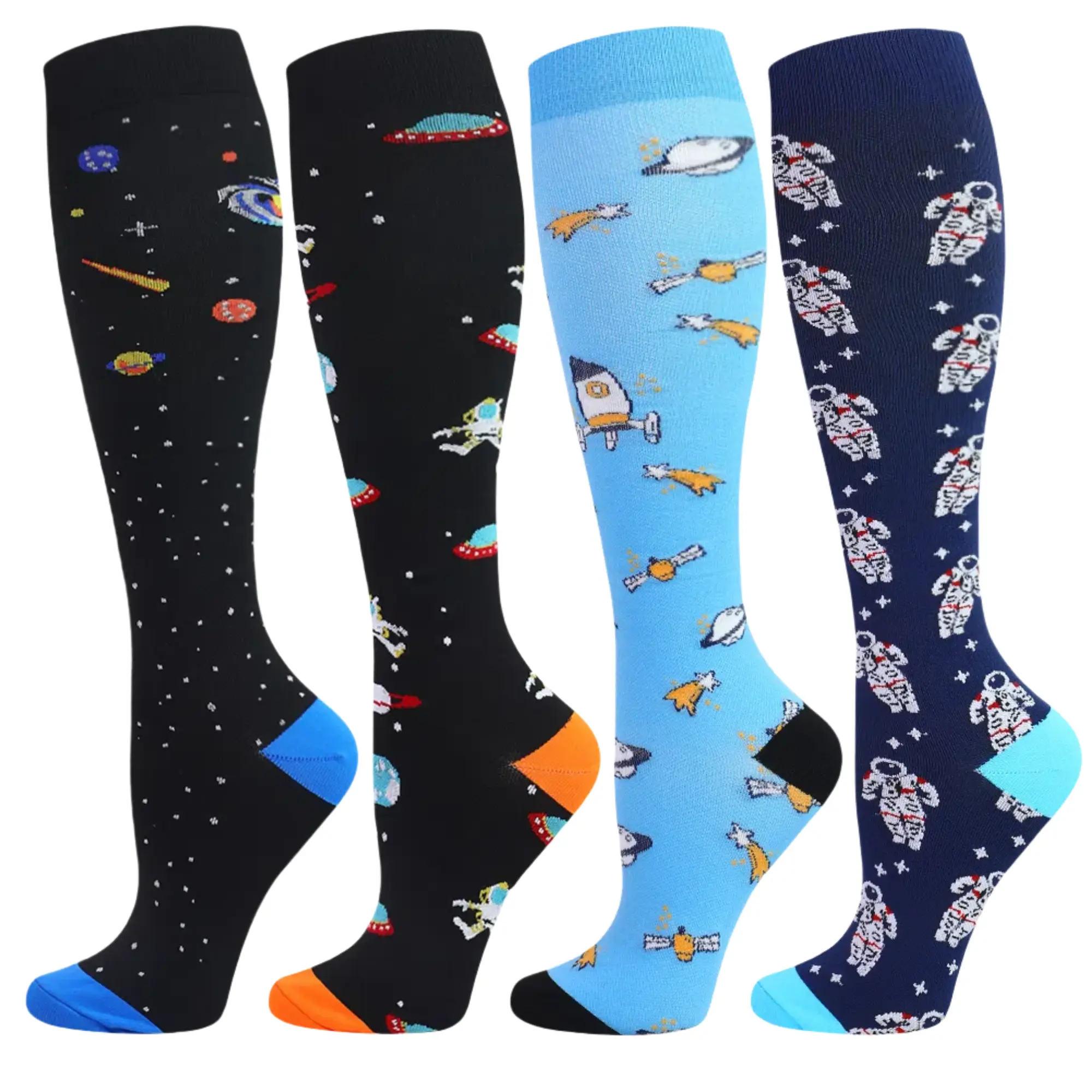Compression Socks 3/4/6 Pairs for Men & Women, 15–20 mmHg Below-Knee Support Socks with Arch Support, Secure Fit for Work, Travel, Walking, Office & Daily Comfort