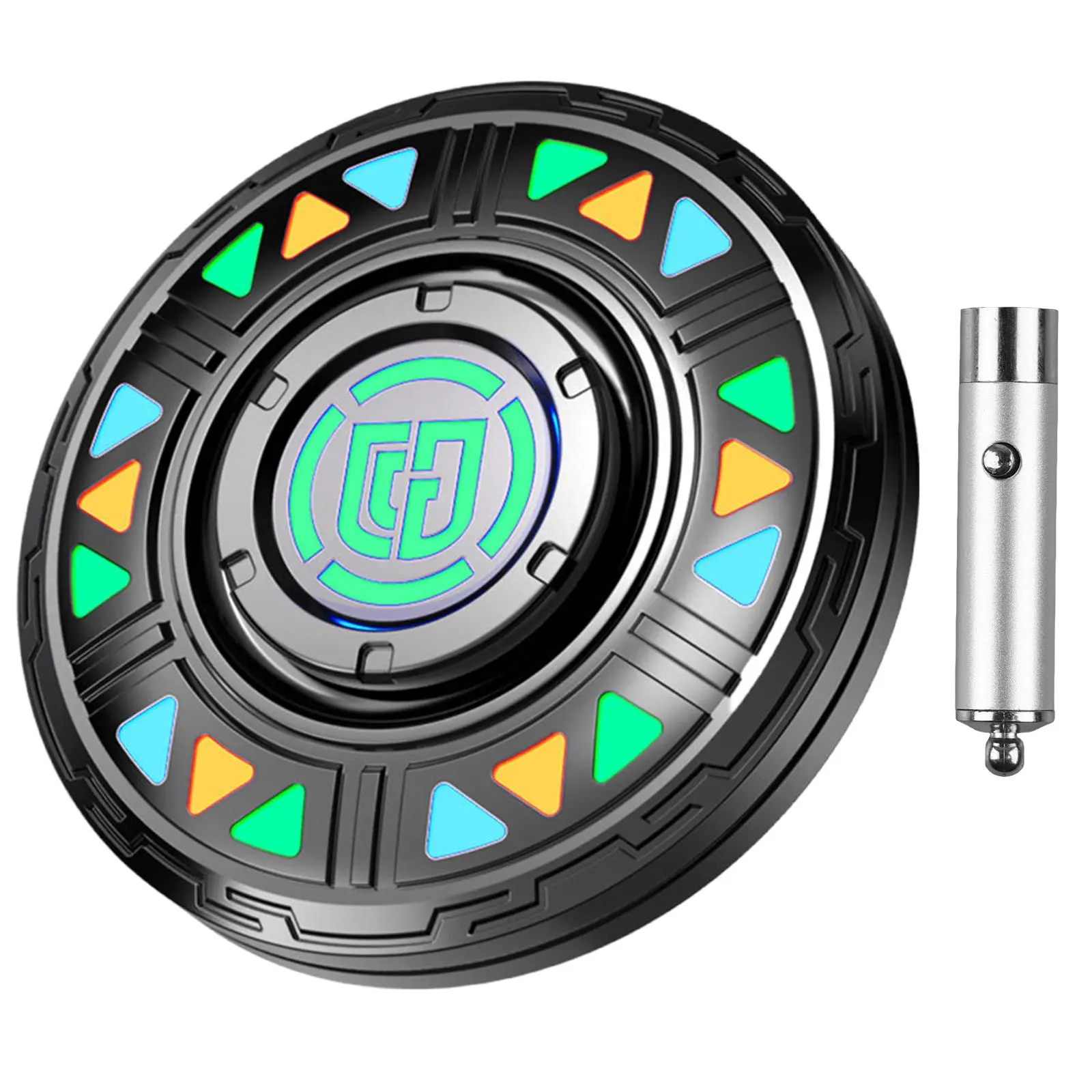 Fidget Spinner for Adults, ADHD Toys Stress Relief Gifts Cool Gadgets, Black Metal with Luminous High Speed Bearing Fidget Spinners, Edc Fidget Slider, Stress Relief Fidgeting