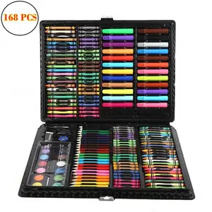 168PCS Art Drawing Set ️ Colored Pencils, Crayons, Watercolor Pens & Sketch Kit with Carry Case