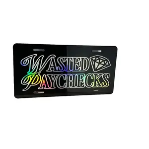 Wasted Paychecks License Plate License Plate/Front Tag/Squatted trucks