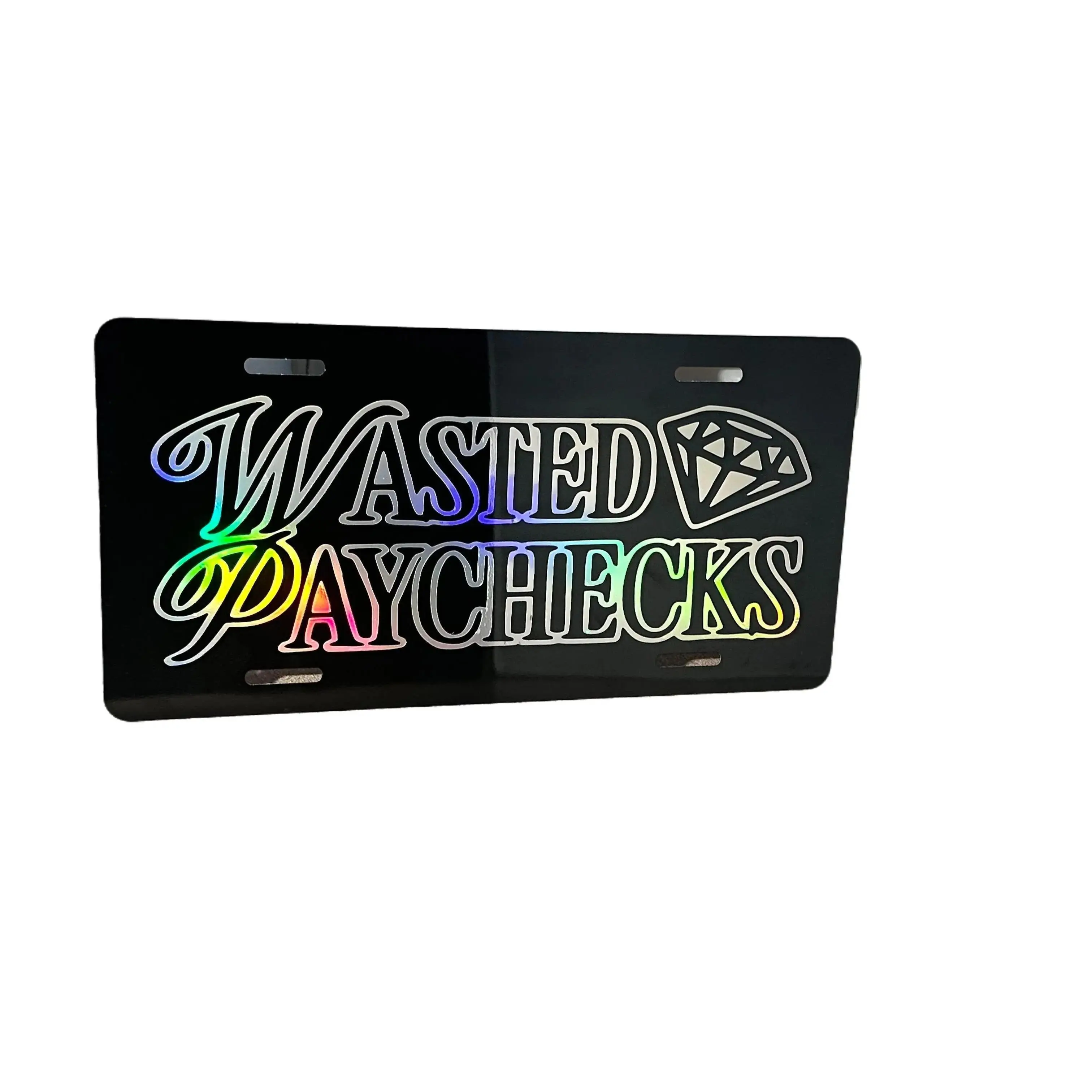 Wasted Paychecks License Plate License Plate/Front Tag/Squatted trucks