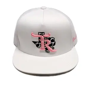 Texas Ranch Cow Print Cap -White /White