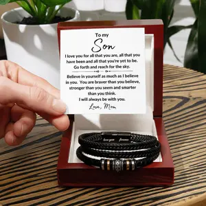 To My Son Bracelet, Bracelet for Son from Mom, Son Gifts from Mom, Birthday Gift For Son