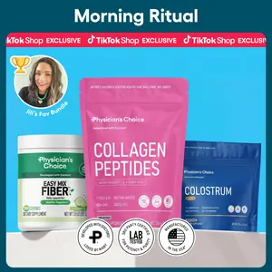 Physician's Choice Morning Ritual Bundle: Gut, Immune & Beauty Support with Colostrum, Collagen & Easy Mix Fiber